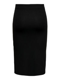 Onlemma Stretch Skirt with Split | Black