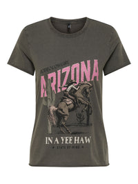 Onllucy Arizona Western T-Shirt | Gunmetal Grey