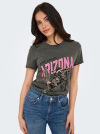 Onllucy Arizona Western T-Shirt | Gunmetal Grey