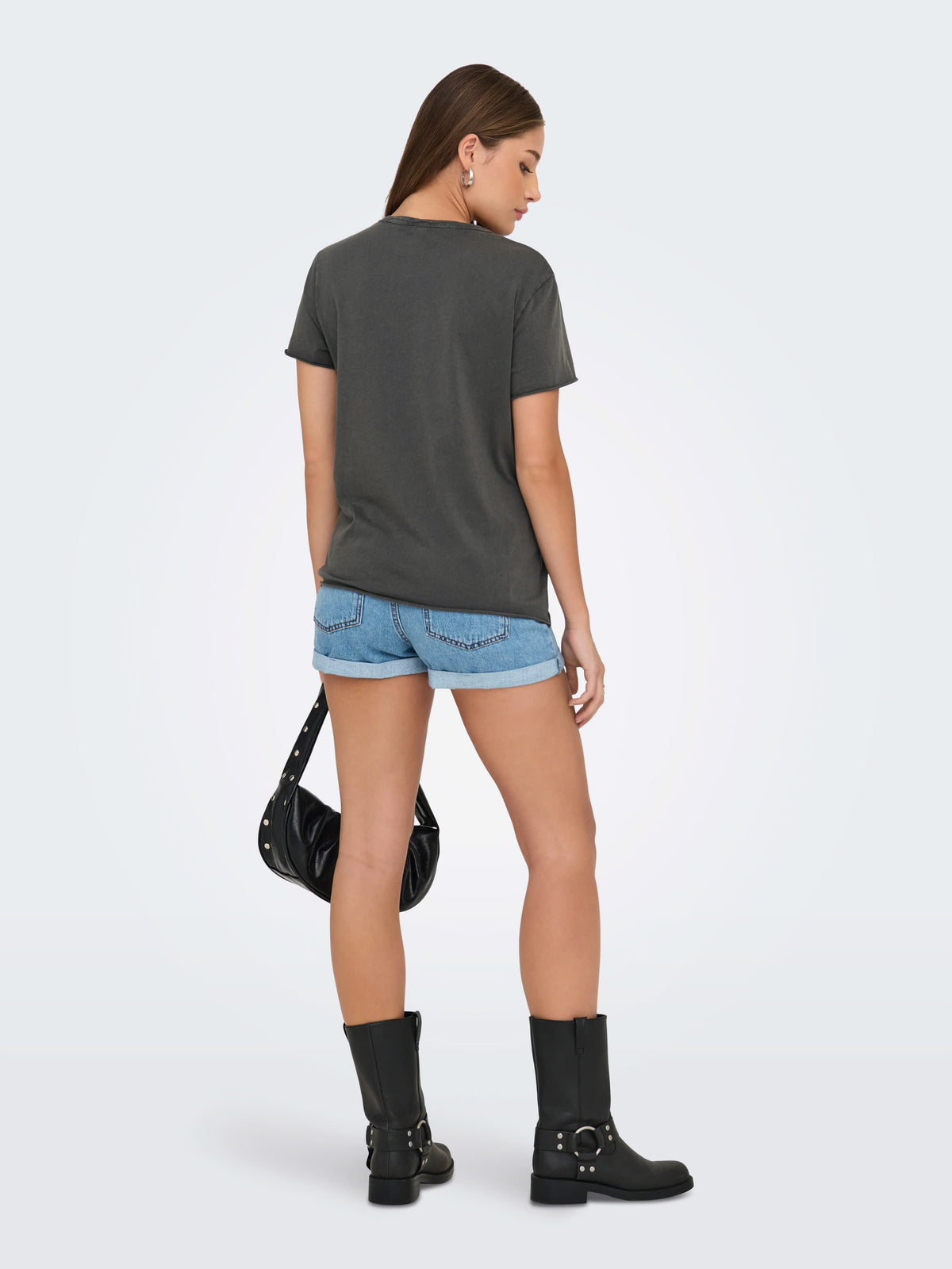 Onllucy Embrace The Journey Western T-Shirt | Gunmetal Grey