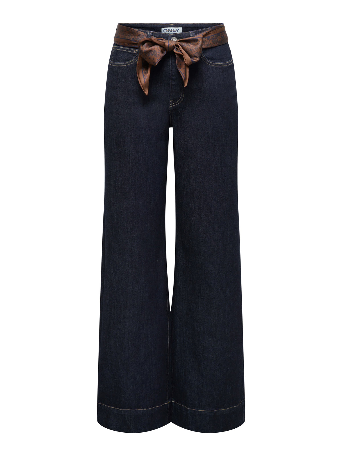Only | Madison High Waist Wide Leg Jeans With Scarf Tie