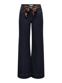Only | Madison High Waist Wide Leg Jeans With Scarf Tie