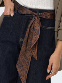Only | Madison High Waist Wide Leg Jeans With Scarf Tie