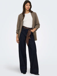 Only | Madison High Waist Wide Leg Jeans With Scarf Tie