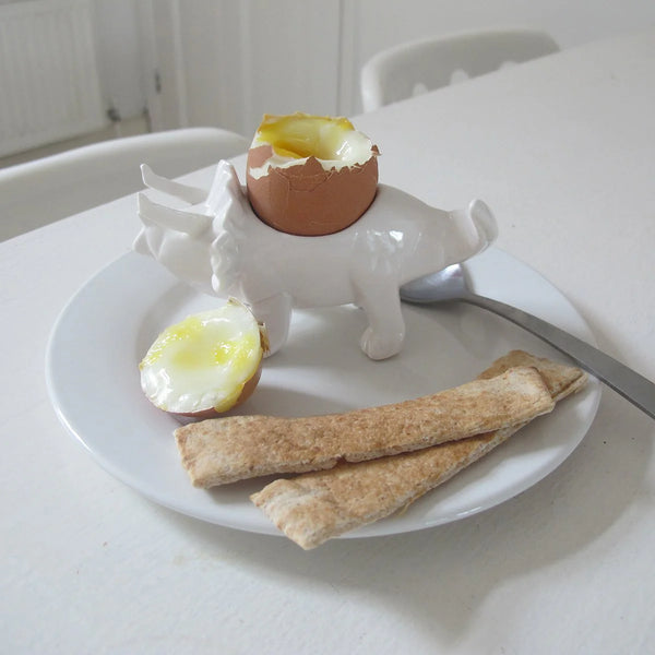 Origami Dinosaur Egg Cup | White