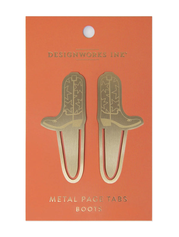 Designworks Ink Metal Page Tabs | Cowboy Boots
