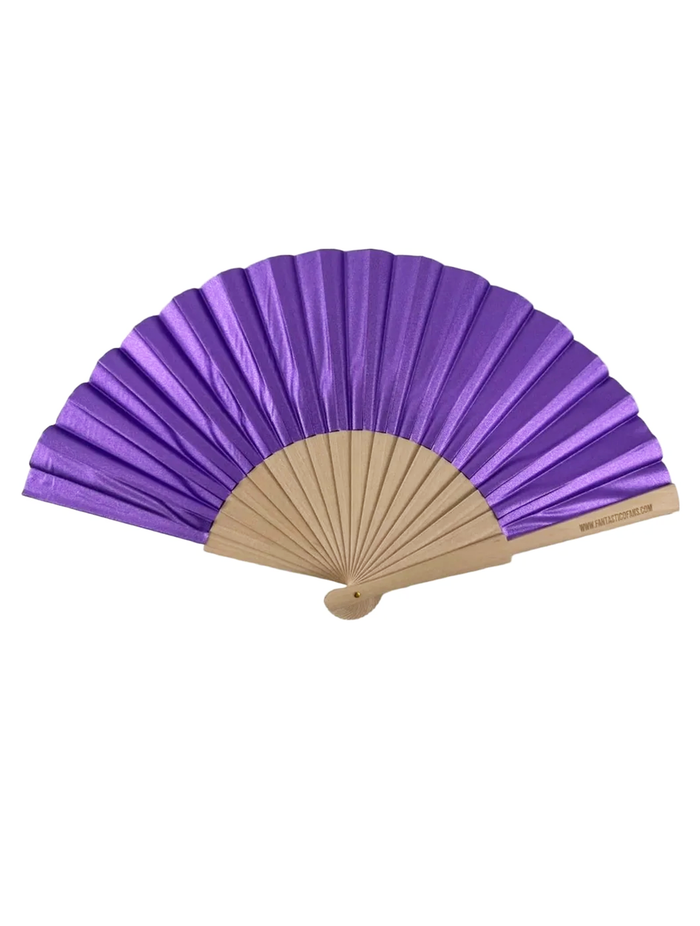 Purple Pearlised Shimmer 23cm Fan