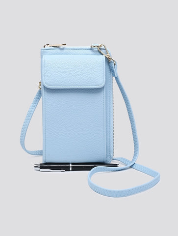 Crossbody Phone Bag and Purse | Pale Blue
