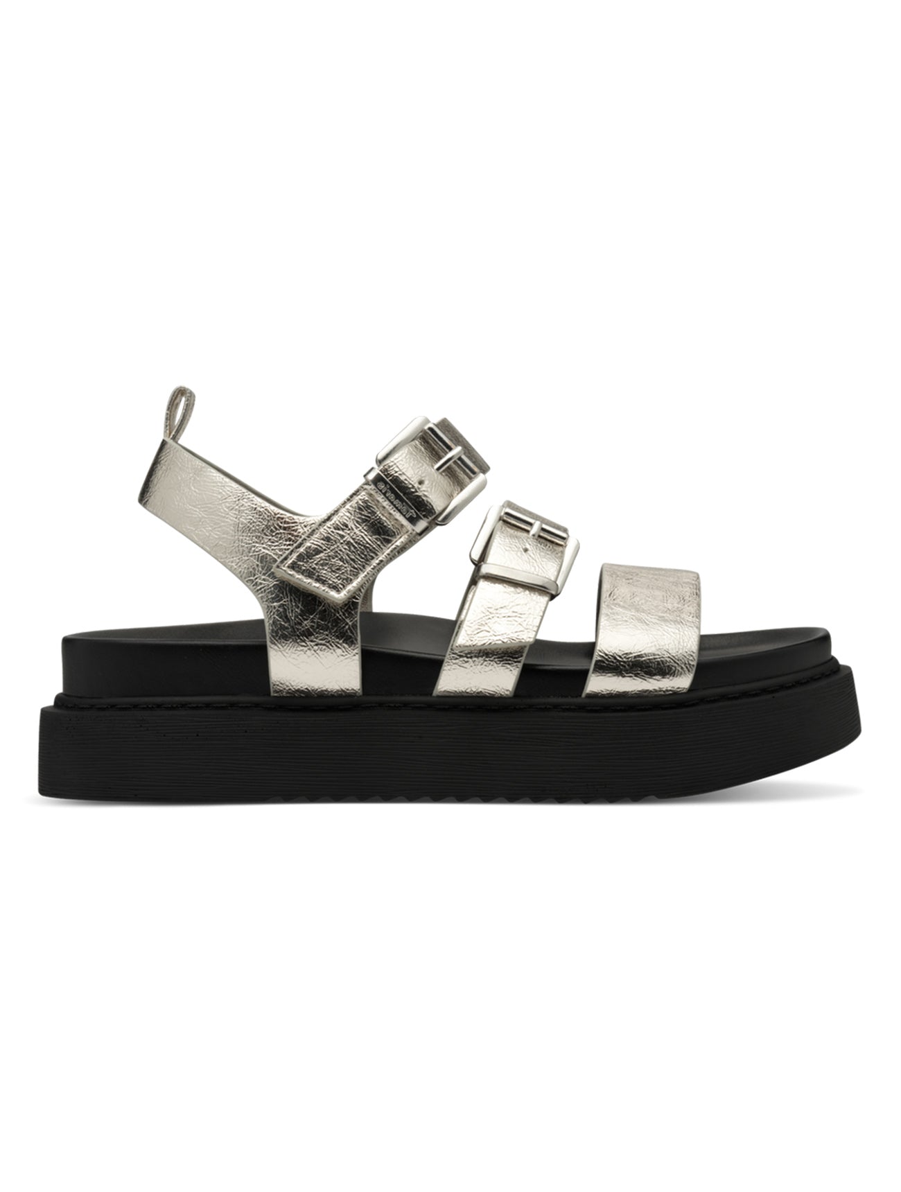 Tamaris | VEGAN Chunky Metallic Flatform Sandal | 28401 | Platinum