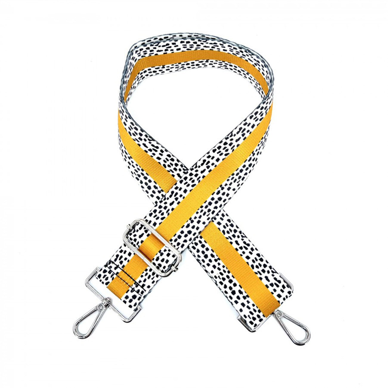 Polka Dot Stripe Bag Strap | Yellow Multi