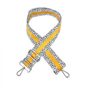 Polka Dot Stripe Bag Strap | Yellow Multi