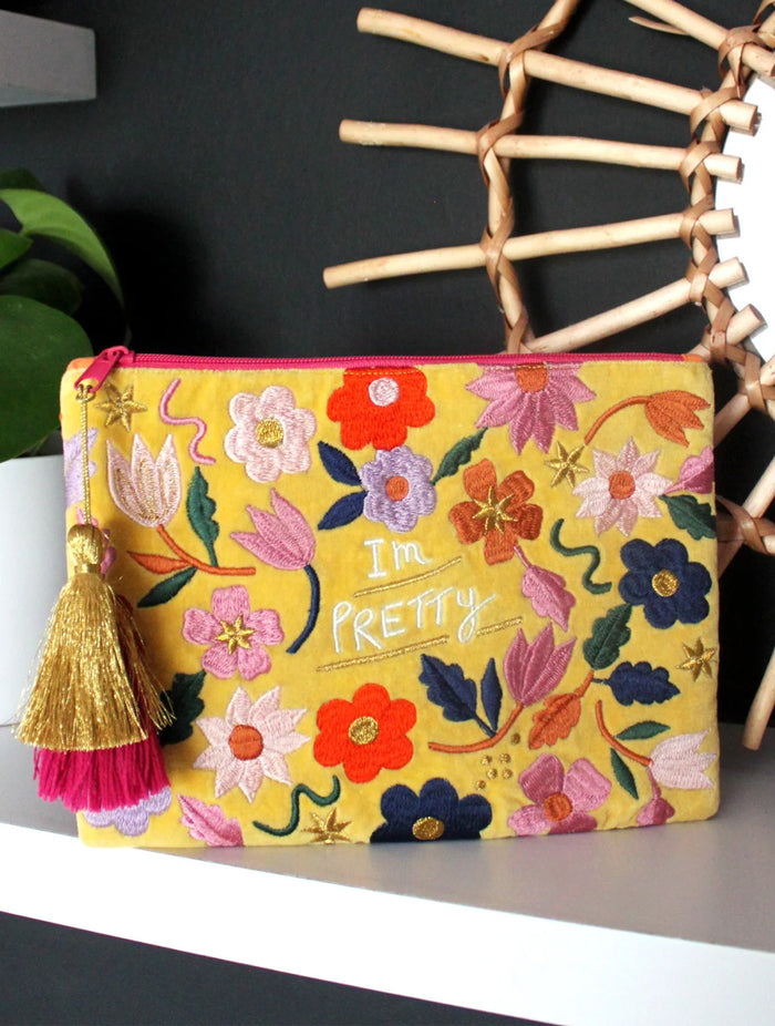 Small Talk Velvet Clutch | I'm Pretty..Pretty Damn Brilliant