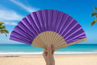Purple Pearlised Shimmer 23cm Fan