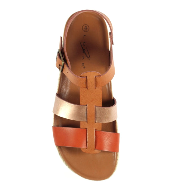 Rage II Flatform Gladiator Sandal | Tan