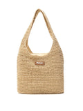 VEGAN Raffia Bucket Bag | Beige