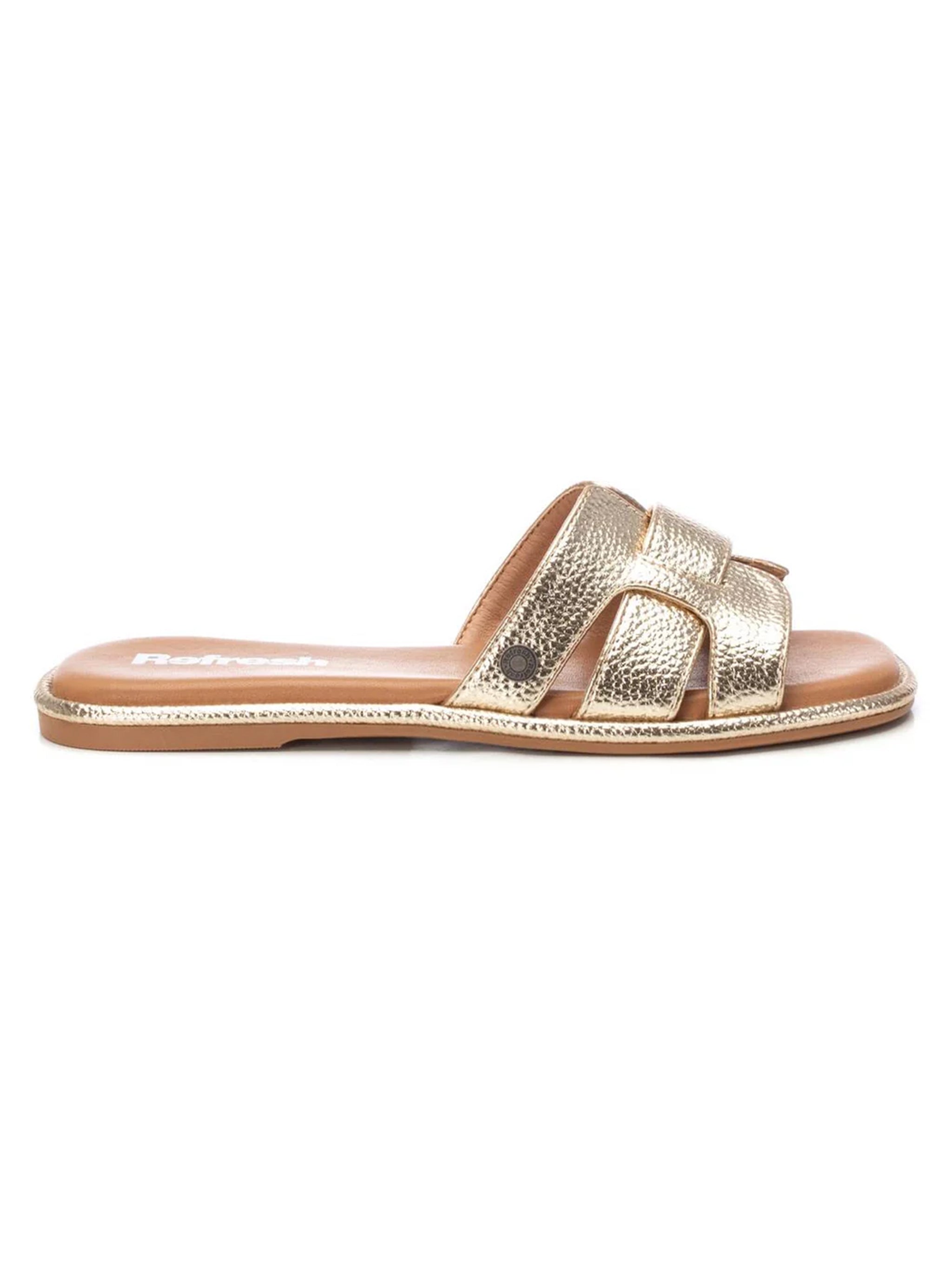 VEGAN Metallic Slip On Sandal | 172553 | Gold