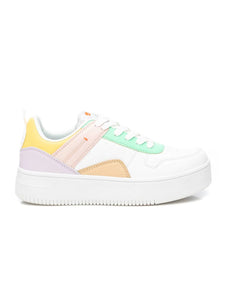VEGAN Pastel Platform Trainer 716160 Multi Pink Flamingo Boutique Kent