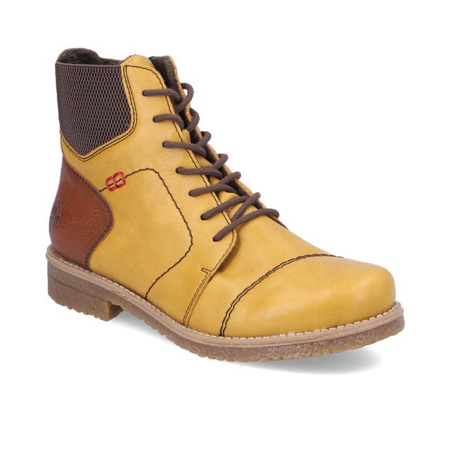 Rieker | 73522-68 | Lace Up Ankle Boot | Yellow