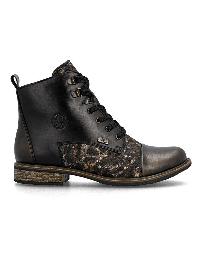 Rieker | 74842-00 | Leather Ankle Boot | Black