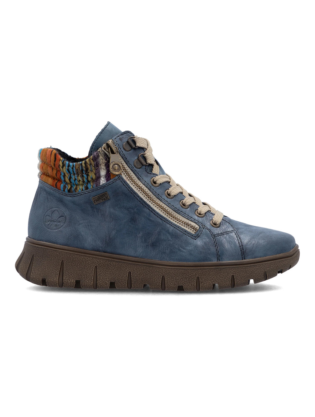Rieker | N1305-14 Water Repellent Casual Ankle Boot | Blue