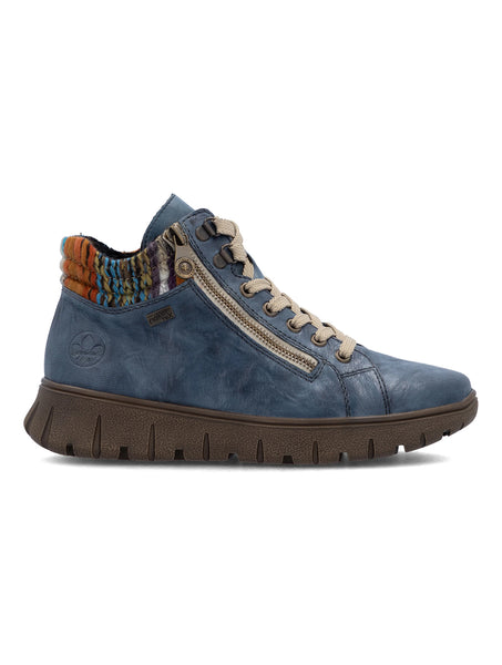 Rieker | N1305-14 Water Repellent Casual Ankle Boot | Blue