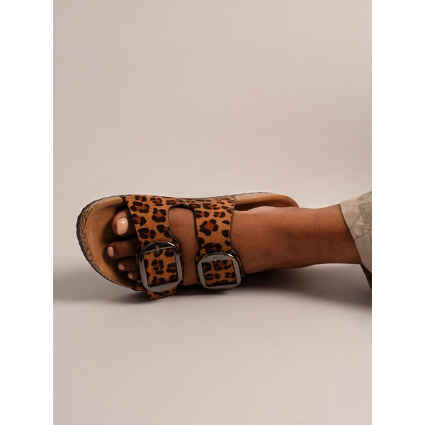 Rondo | Two Strap Slip On Sandal | Ocelot