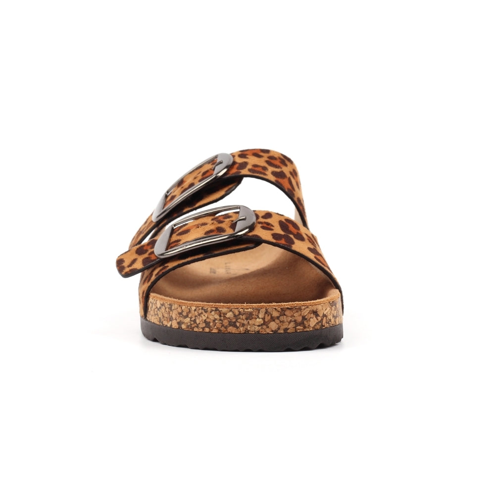 Rondo | Two Strap Slip On Sandal | Ocelot