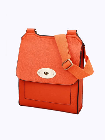 Medium Cross Body Satchel Bag | Orange