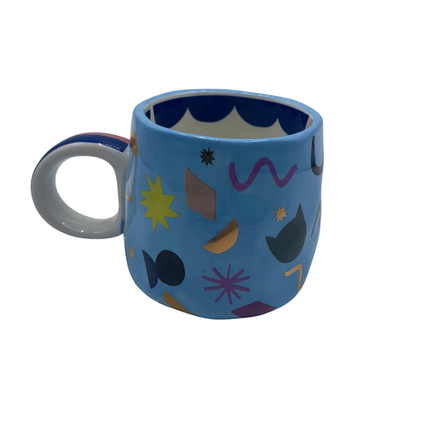 Small Talk 'I Work Hard' Cat Mug