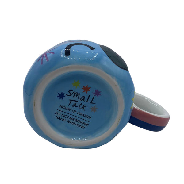 Small Talk 'I Work Hard' Cat Mug