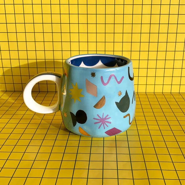 Small Talk 'I Work Hard' Cat Mug