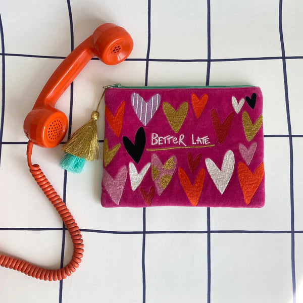 Small Talk Velvet Clutch | Better Late...Than Ugly