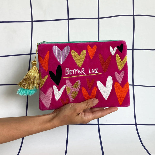 Small Talk Velvet Clutch | Better Late...Than Ugly
