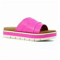 Lunar | Sorrento Leather Slip On Sandal | Fuchsia Pink