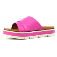 Lunar | Sorrento Leather Slip On Sandal | Fuchsia Pink