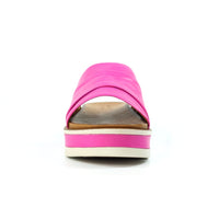 Lunar | Sorrento Leather Slip On Sandal | Fuchsia Pink