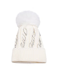 Diamante Detail Bobble Hat | Ivory