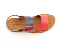 Pistachio Low Wedge Sandal | Navy/Red