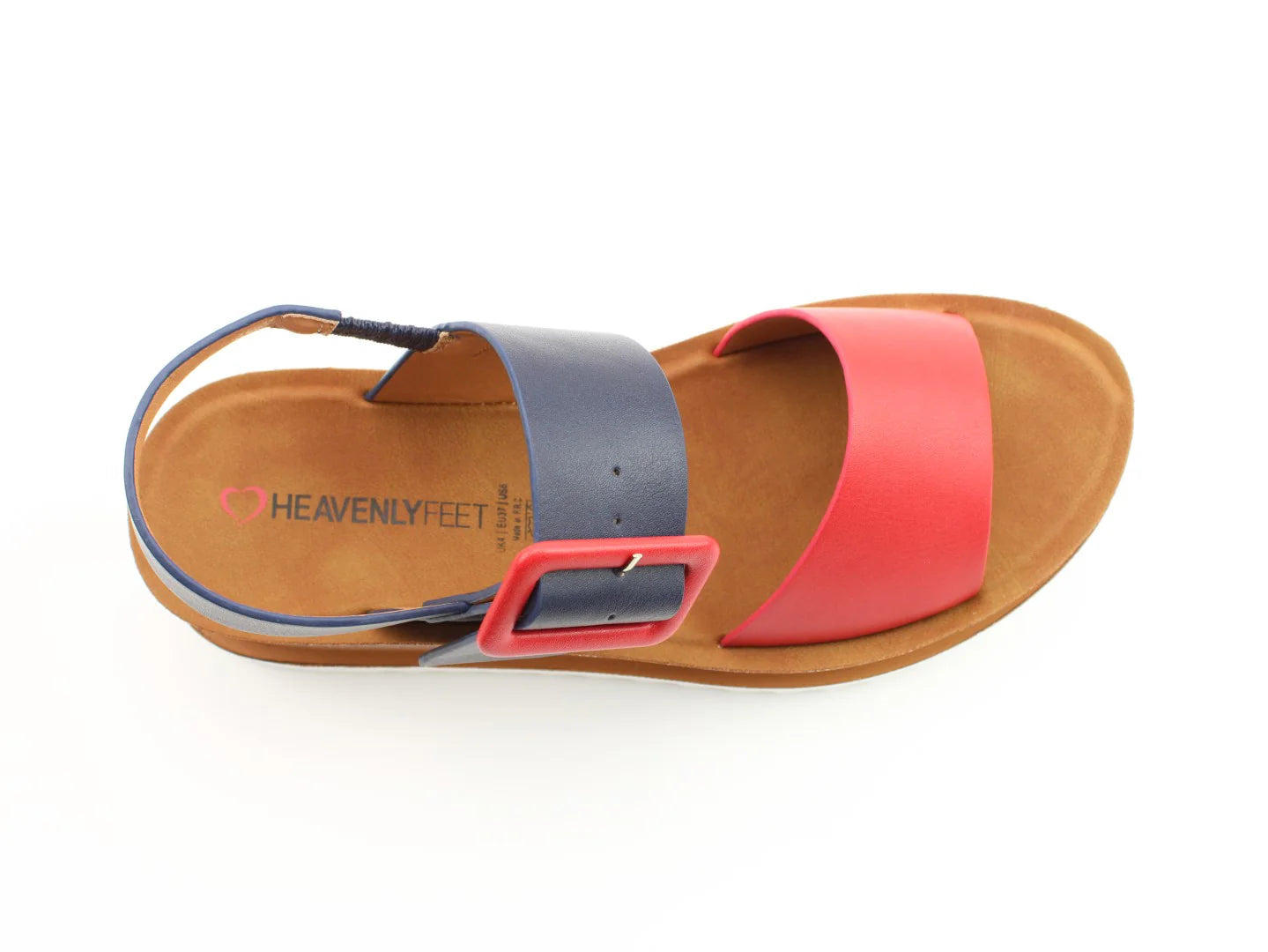 Pistachio Low Wedge Sandal | Navy/Red