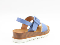 Anya Low Wedge Sandal | Blue