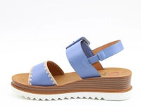 Anya Low Wedge Sandal | Blue