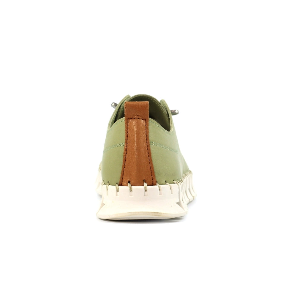 Lunar|St Austell Leather Plimsoll | Khaki
