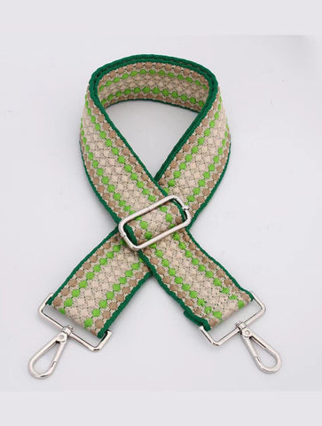 Dots Embroidered Bag Strap | Green