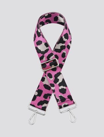 Leopard Bag Strap | Fuchsia Pink