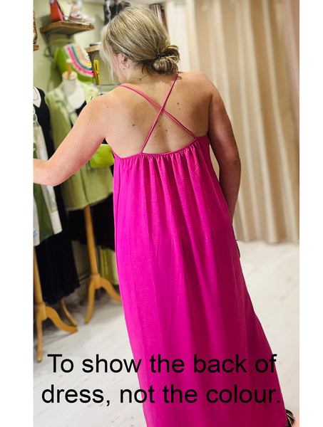 Camille Spaghetti Strap Maxi Dress | Coral