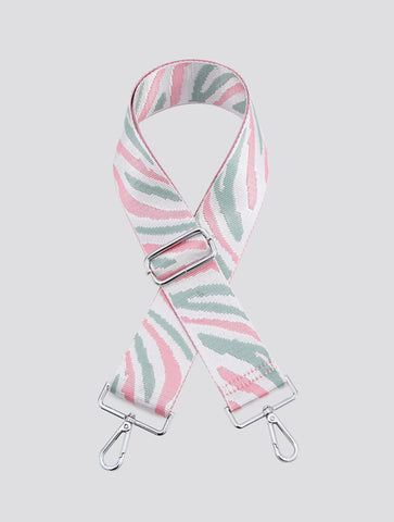 Zebra Pastel Bag Strap | Pink