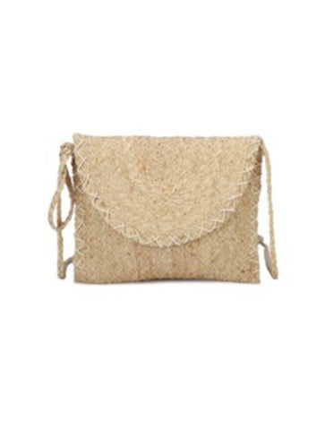 Straw Clutch Bag | Beige