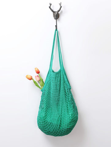 String Shopping Bag (Lined) | Bright Green