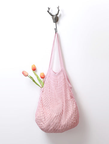 String Shopping Bag (Lined) | Pale Pink