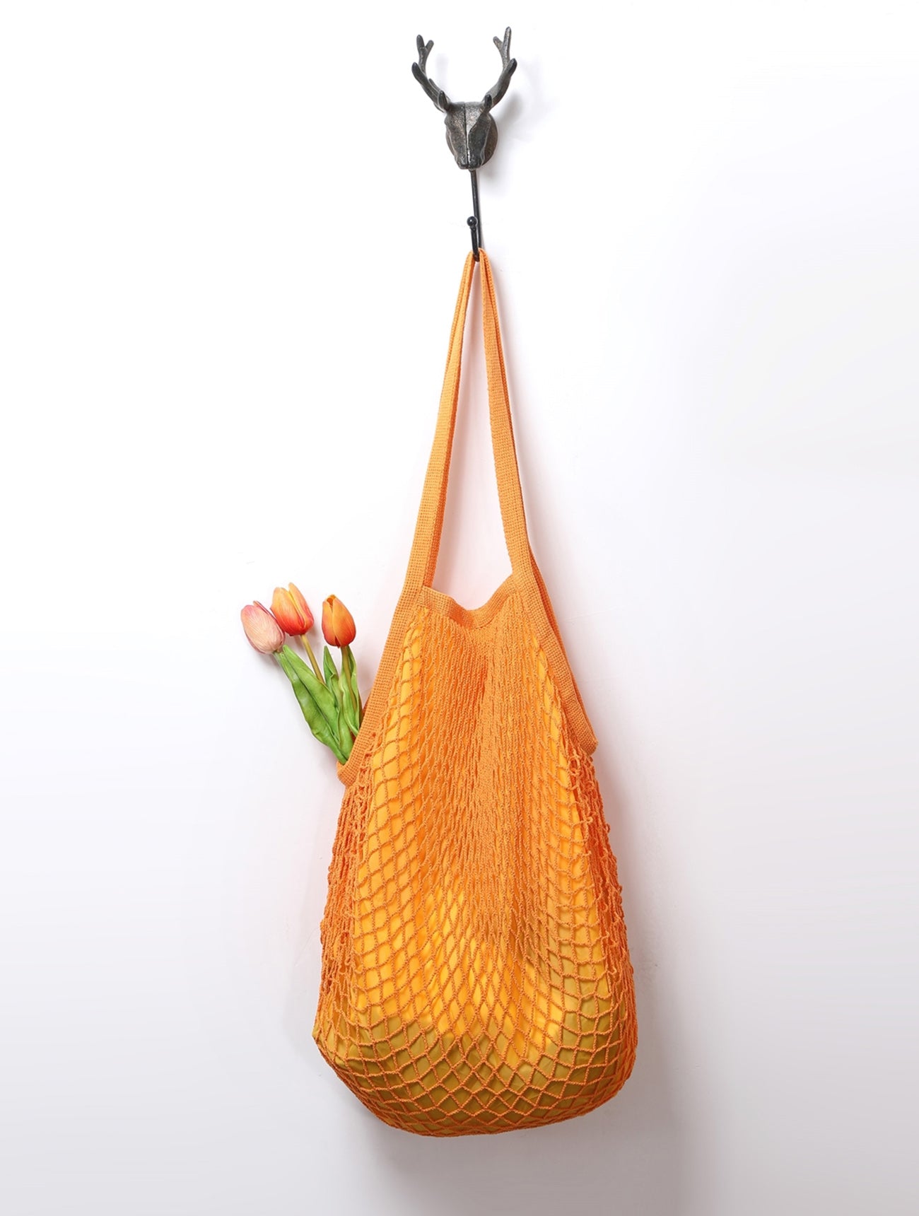 String Shopping Bag (Lined) | Orange